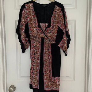 Mile Gabrielle Black and red boho mini summer dress